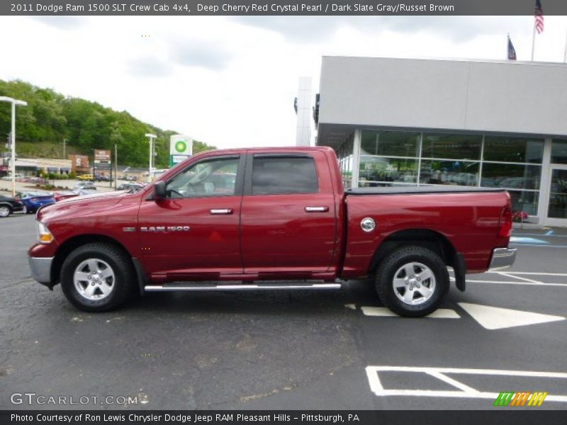Deep Cherry Red Crystal Pearl / Dark Slate Gray/Russet Brown 2011 Dodge Ram 1500 SLT Crew Cab 4x4