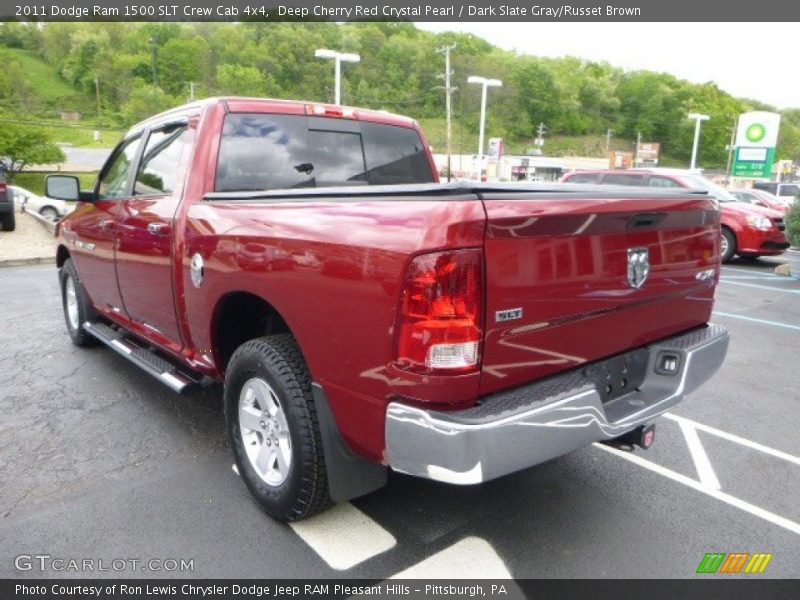 Deep Cherry Red Crystal Pearl / Dark Slate Gray/Russet Brown 2011 Dodge Ram 1500 SLT Crew Cab 4x4