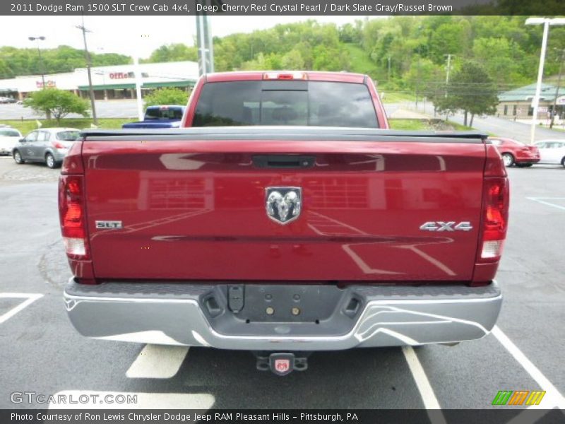 Deep Cherry Red Crystal Pearl / Dark Slate Gray/Russet Brown 2011 Dodge Ram 1500 SLT Crew Cab 4x4