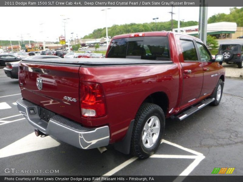 Deep Cherry Red Crystal Pearl / Dark Slate Gray/Russet Brown 2011 Dodge Ram 1500 SLT Crew Cab 4x4