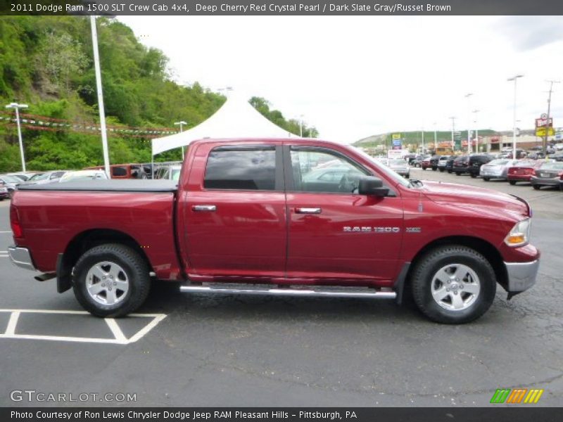 Deep Cherry Red Crystal Pearl / Dark Slate Gray/Russet Brown 2011 Dodge Ram 1500 SLT Crew Cab 4x4