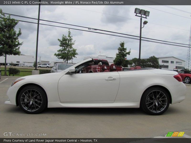 Moonlight White / IPL Monaco Red/Silk Obi Aluminum 2013 Infiniti G IPL G Convertible