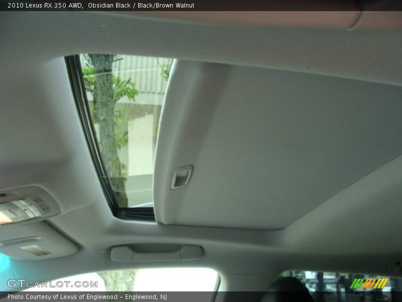 Obsidian Black / Black/Brown Walnut 2010 Lexus RX 350 AWD