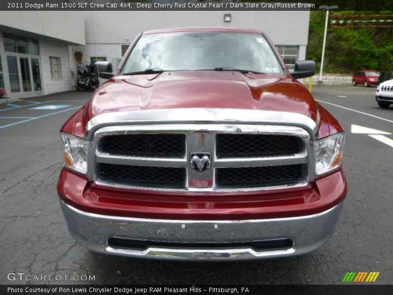 Deep Cherry Red Crystal Pearl / Dark Slate Gray/Russet Brown 2011 Dodge Ram 1500 SLT Crew Cab 4x4