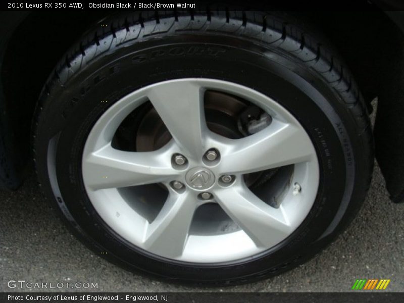 Obsidian Black / Black/Brown Walnut 2010 Lexus RX 350 AWD