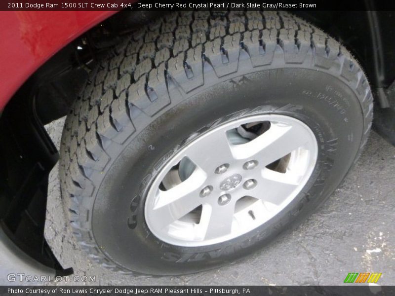 Deep Cherry Red Crystal Pearl / Dark Slate Gray/Russet Brown 2011 Dodge Ram 1500 SLT Crew Cab 4x4