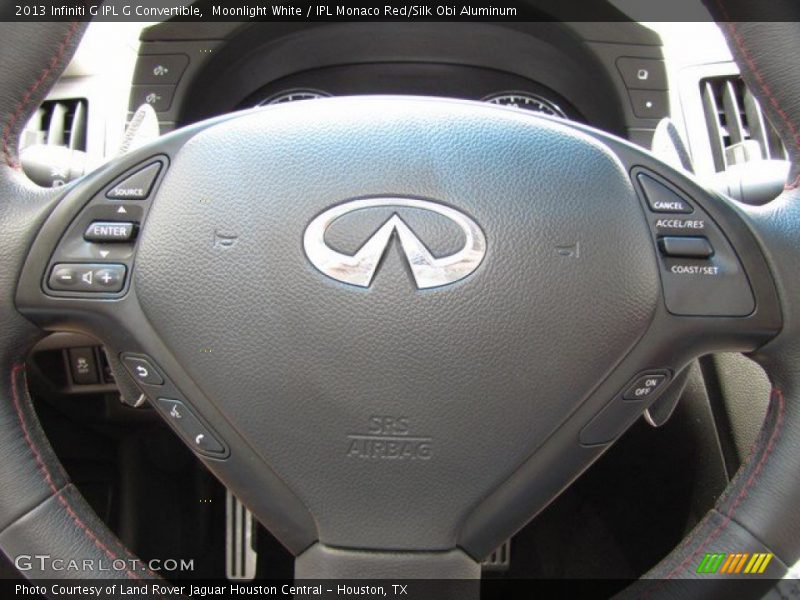 Moonlight White / IPL Monaco Red/Silk Obi Aluminum 2013 Infiniti G IPL G Convertible
