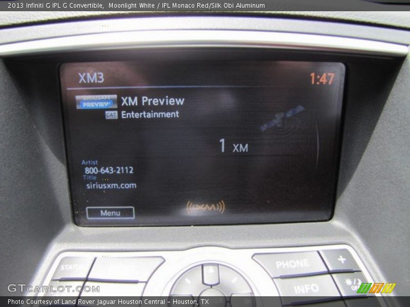 Moonlight White / IPL Monaco Red/Silk Obi Aluminum 2013 Infiniti G IPL G Convertible