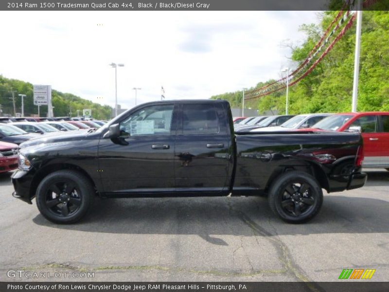 Black / Black/Diesel Gray 2014 Ram 1500 Tradesman Quad Cab 4x4