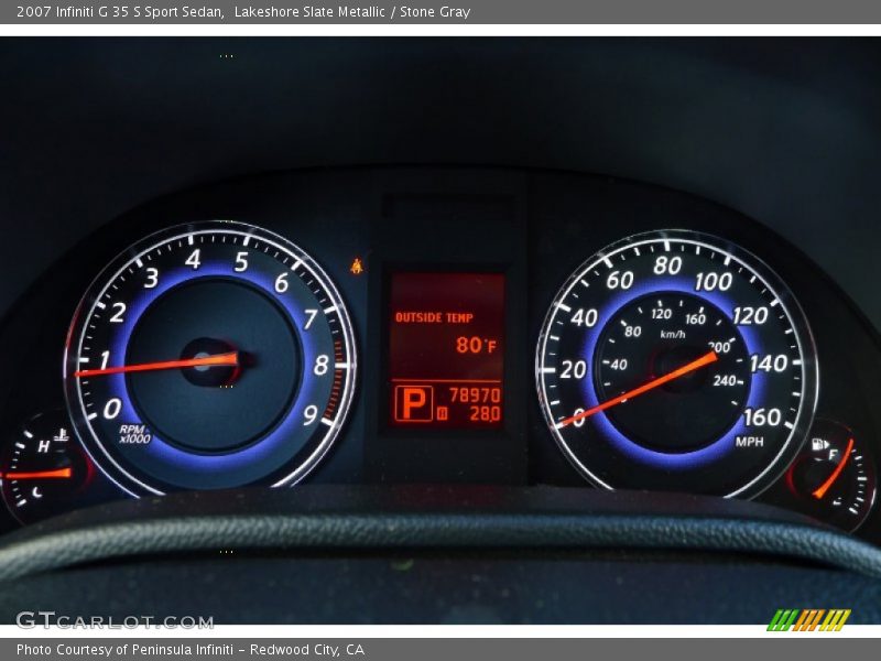 Lakeshore Slate Metallic / Stone Gray 2007 Infiniti G 35 S Sport Sedan