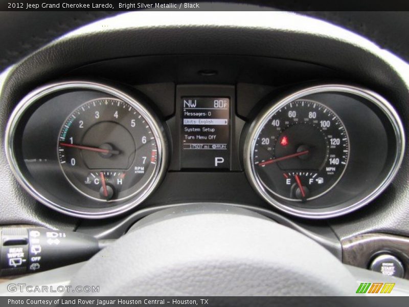 Bright Silver Metallic / Black 2012 Jeep Grand Cherokee Laredo