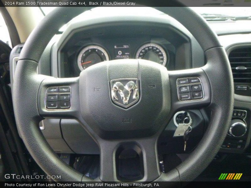 Black / Black/Diesel Gray 2014 Ram 1500 Tradesman Quad Cab 4x4