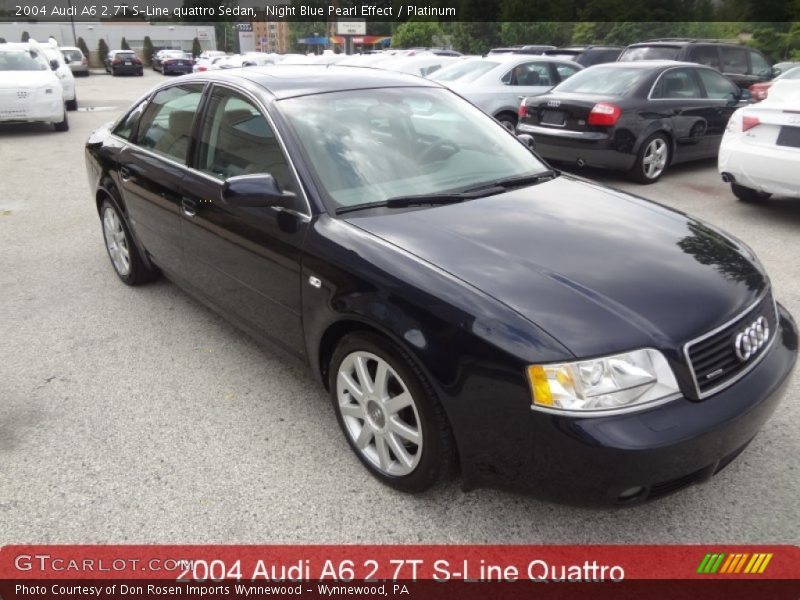 Night Blue Pearl Effect / Platinum 2004 Audi A6 2.7T S-Line quattro Sedan