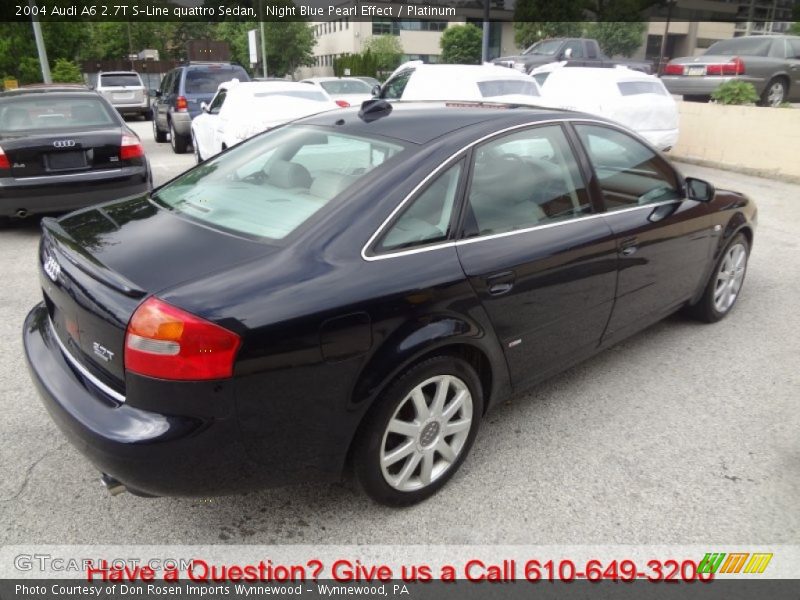 Night Blue Pearl Effect / Platinum 2004 Audi A6 2.7T S-Line quattro Sedan