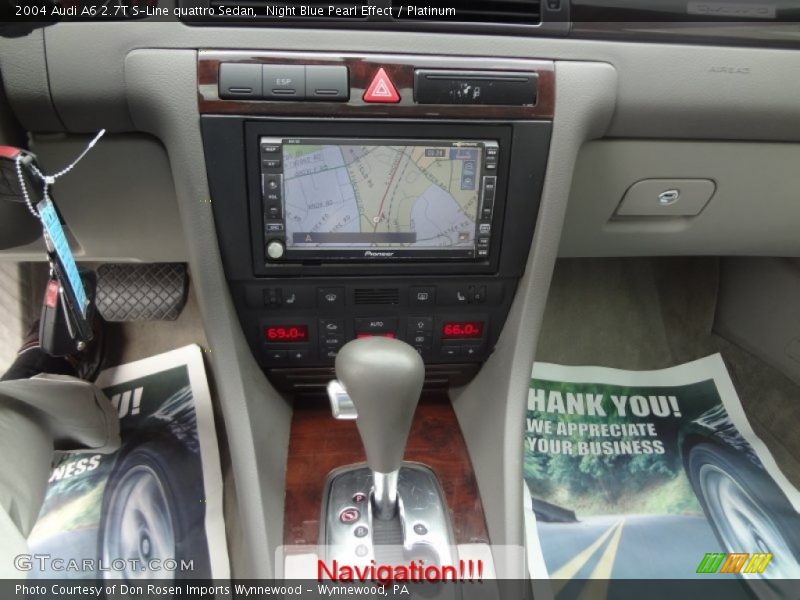 Night Blue Pearl Effect / Platinum 2004 Audi A6 2.7T S-Line quattro Sedan