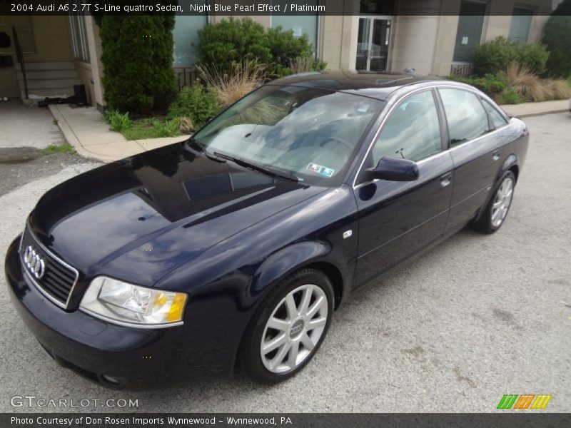 Night Blue Pearl Effect / Platinum 2004 Audi A6 2.7T S-Line quattro Sedan