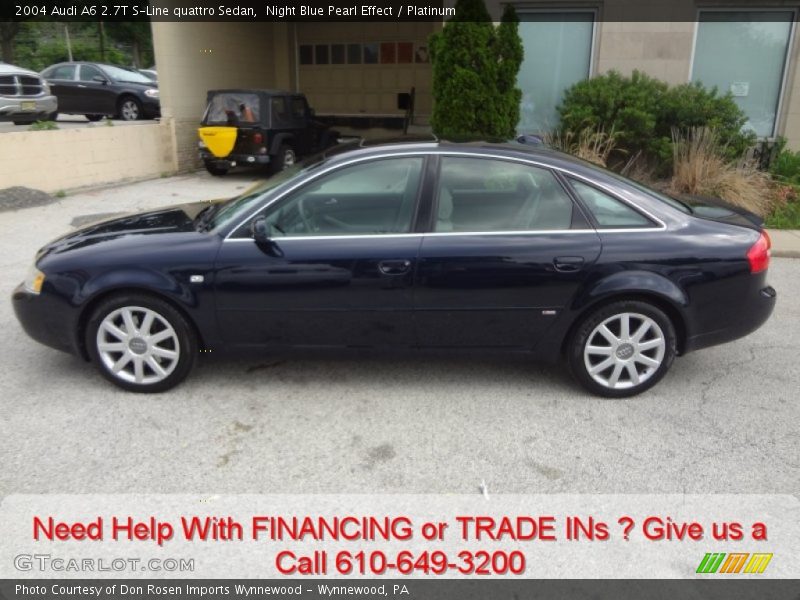 Night Blue Pearl Effect / Platinum 2004 Audi A6 2.7T S-Line quattro Sedan
