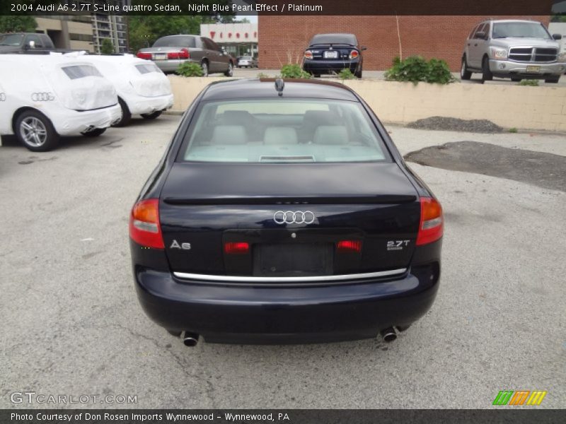 Night Blue Pearl Effect / Platinum 2004 Audi A6 2.7T S-Line quattro Sedan