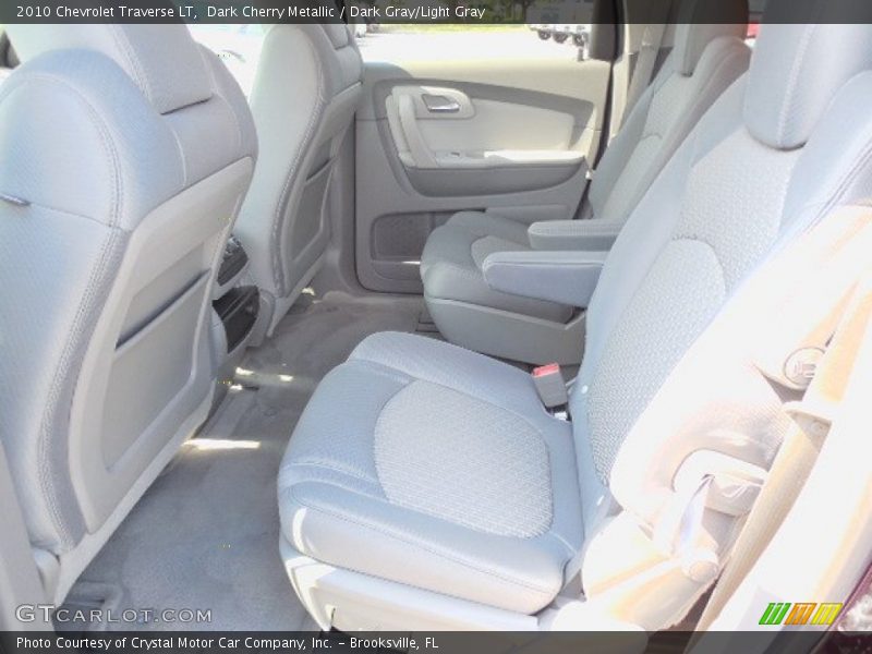 Dark Cherry Metallic / Dark Gray/Light Gray 2010 Chevrolet Traverse LT