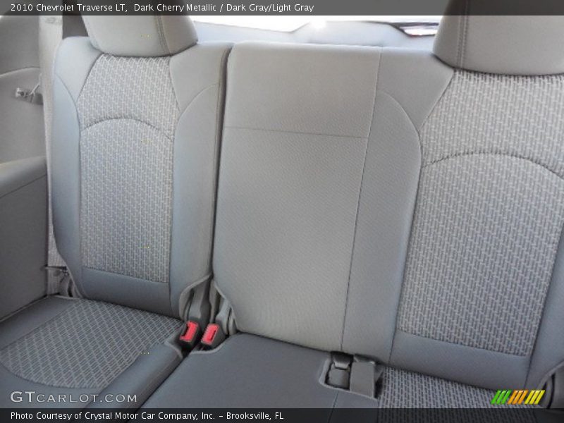 Dark Cherry Metallic / Dark Gray/Light Gray 2010 Chevrolet Traverse LT