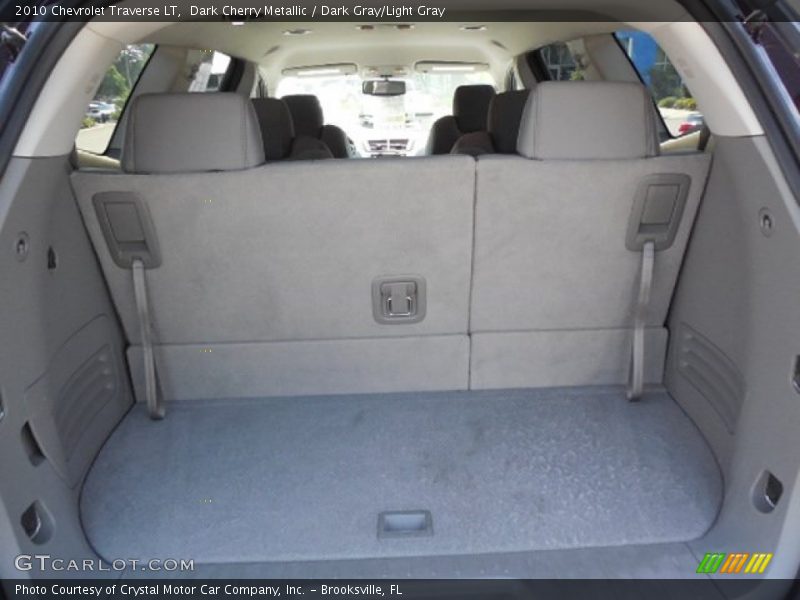 Dark Cherry Metallic / Dark Gray/Light Gray 2010 Chevrolet Traverse LT