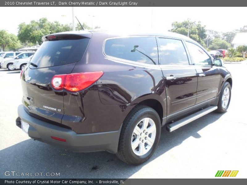 Dark Cherry Metallic / Dark Gray/Light Gray 2010 Chevrolet Traverse LT