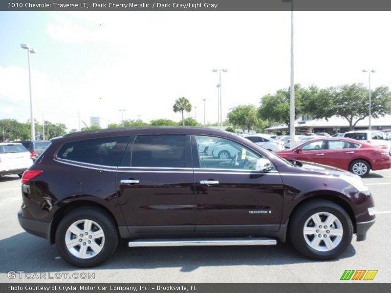 Dark Cherry Metallic / Dark Gray/Light Gray 2010 Chevrolet Traverse LT