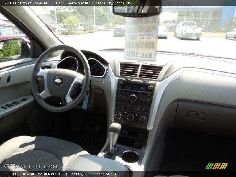 Dark Cherry Metallic / Dark Gray/Light Gray 2010 Chevrolet Traverse LT