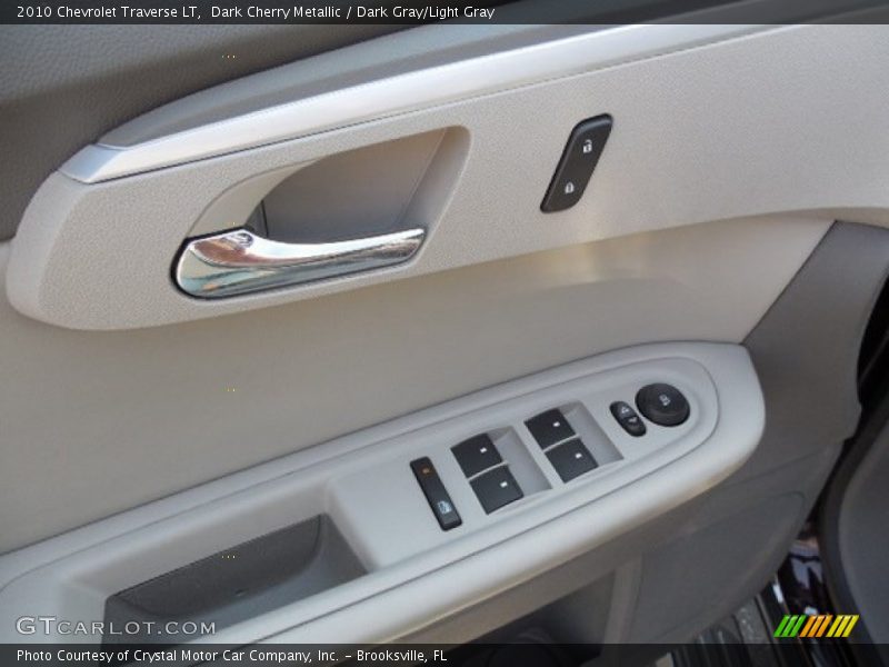 Dark Cherry Metallic / Dark Gray/Light Gray 2010 Chevrolet Traverse LT