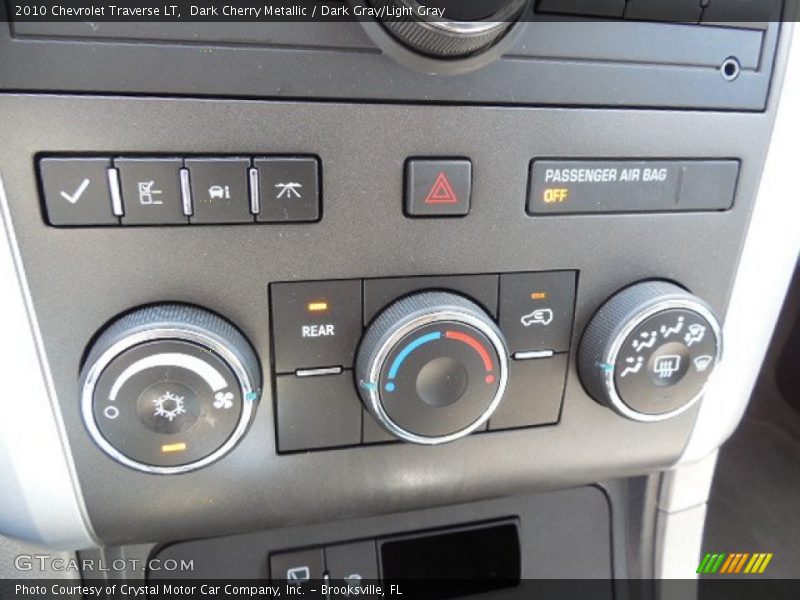 Dark Cherry Metallic / Dark Gray/Light Gray 2010 Chevrolet Traverse LT