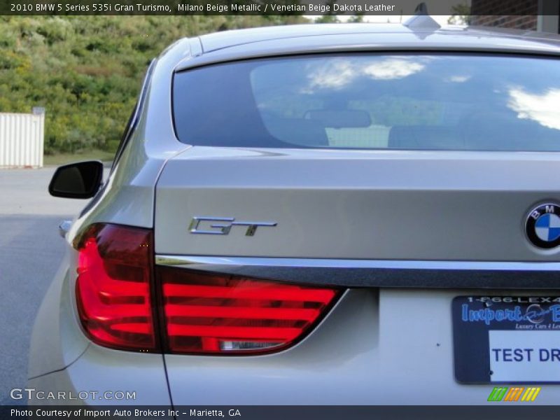 Milano Beige Metallic / Venetian Beige Dakota Leather 2010 BMW 5 Series 535i Gran Turismo
