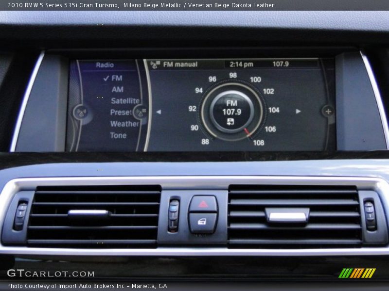 Milano Beige Metallic / Venetian Beige Dakota Leather 2010 BMW 5 Series 535i Gran Turismo