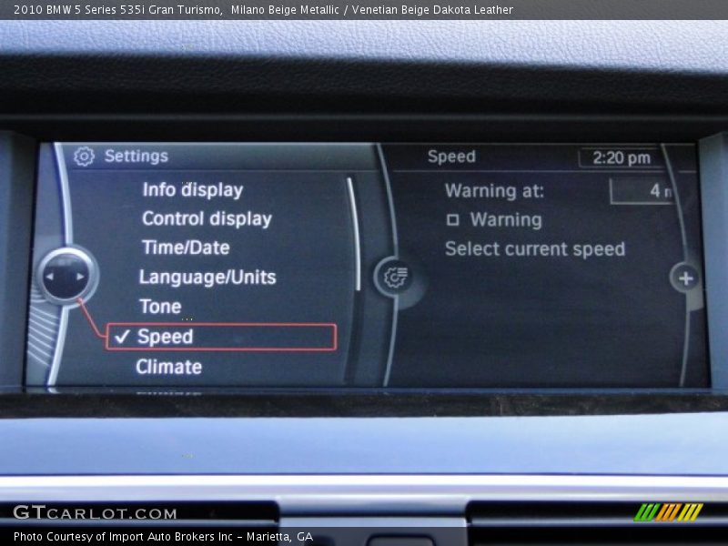 Milano Beige Metallic / Venetian Beige Dakota Leather 2010 BMW 5 Series 535i Gran Turismo