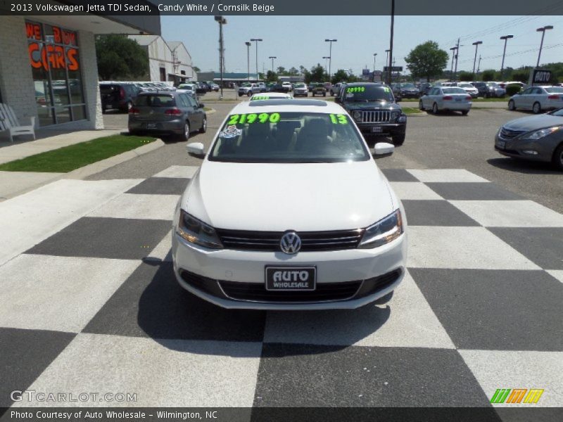 Candy White / Cornsilk Beige 2013 Volkswagen Jetta TDI Sedan