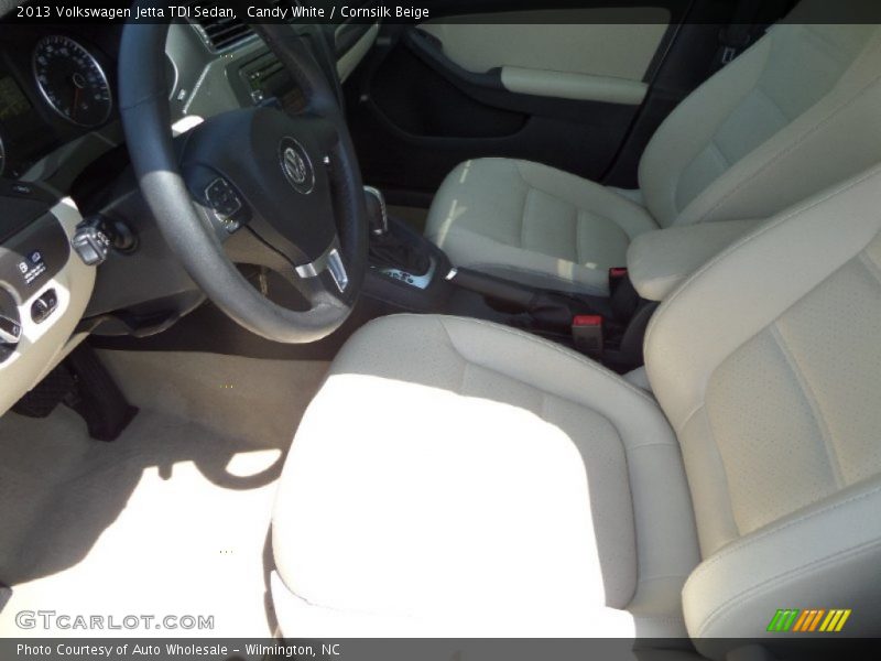 Candy White / Cornsilk Beige 2013 Volkswagen Jetta TDI Sedan