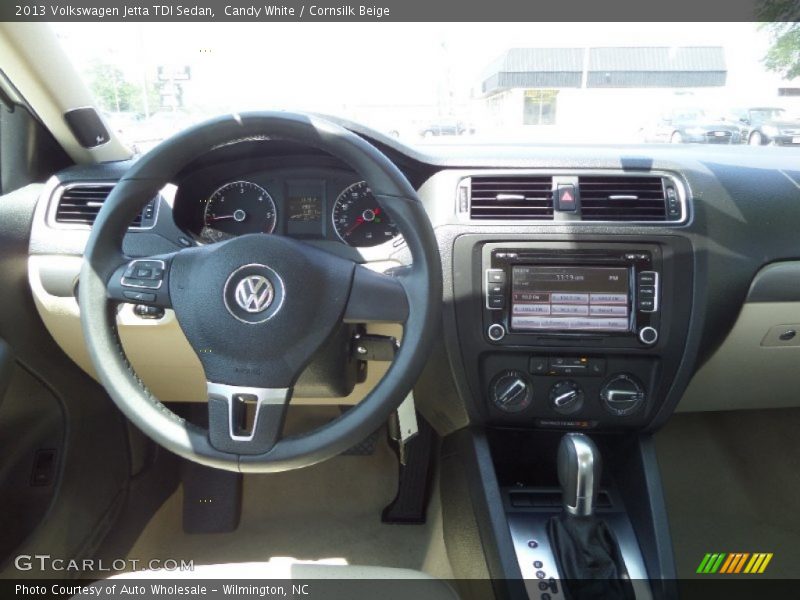 Candy White / Cornsilk Beige 2013 Volkswagen Jetta TDI Sedan