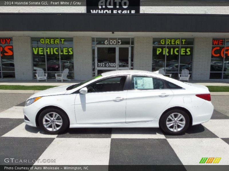 Pearl White / Gray 2014 Hyundai Sonata GLS