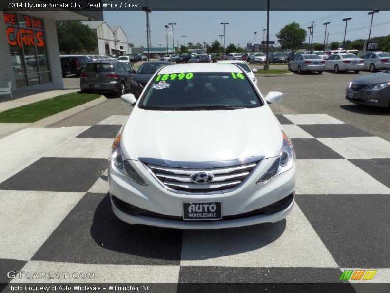 Pearl White / Gray 2014 Hyundai Sonata GLS