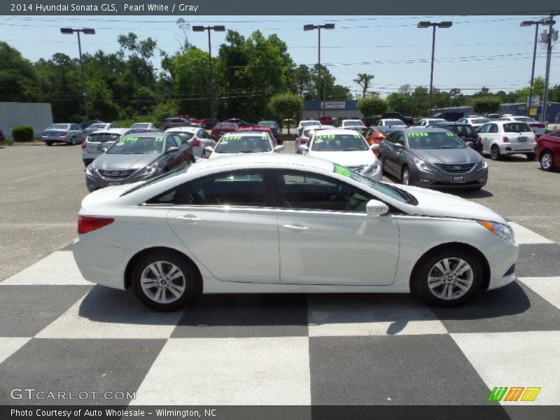 Pearl White / Gray 2014 Hyundai Sonata GLS