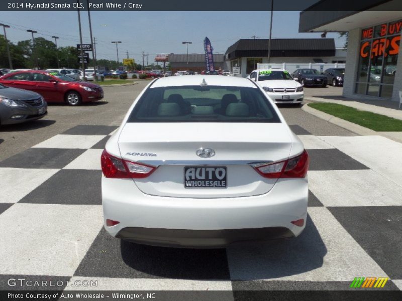Pearl White / Gray 2014 Hyundai Sonata GLS