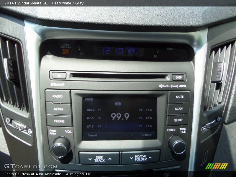 Pearl White / Gray 2014 Hyundai Sonata GLS