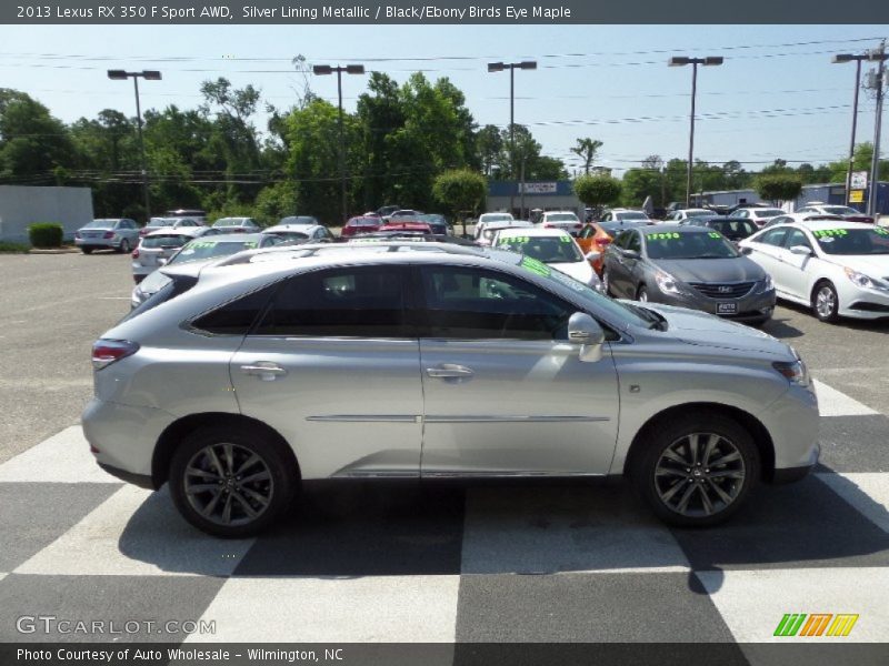 Silver Lining Metallic / Black/Ebony Birds Eye Maple 2013 Lexus RX 350 F Sport AWD