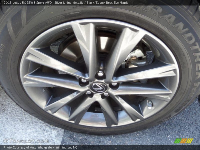 Silver Lining Metallic / Black/Ebony Birds Eye Maple 2013 Lexus RX 350 F Sport AWD