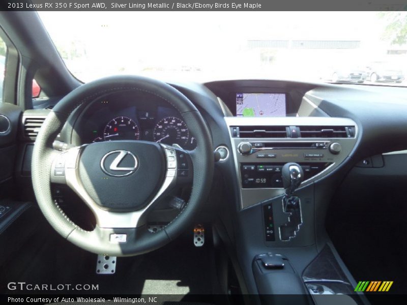 Silver Lining Metallic / Black/Ebony Birds Eye Maple 2013 Lexus RX 350 F Sport AWD