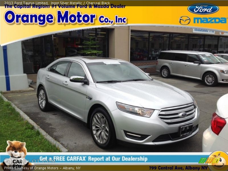 Ingot Silver Metallic / Charcoal Black 2013 Ford Taurus Limited