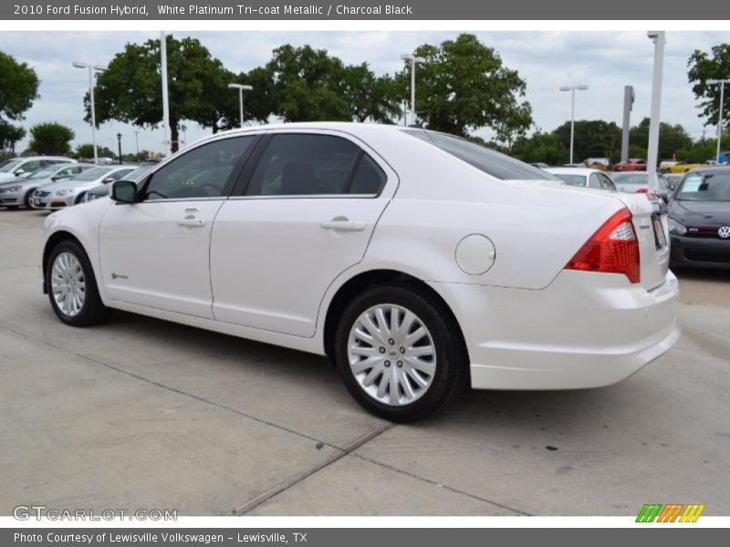 White Platinum Tri-coat Metallic / Charcoal Black 2010 Ford Fusion Hybrid