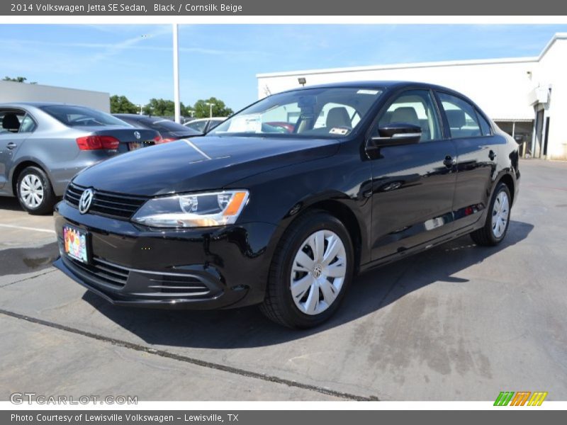 Black / Cornsilk Beige 2014 Volkswagen Jetta SE Sedan