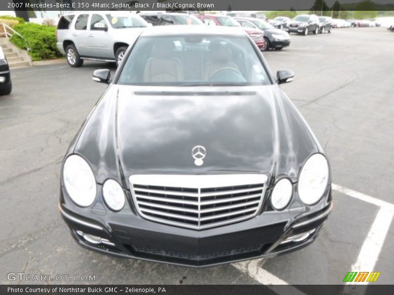 Black / Black/Cognac Brown 2007 Mercedes-Benz E 350 4Matic Sedan