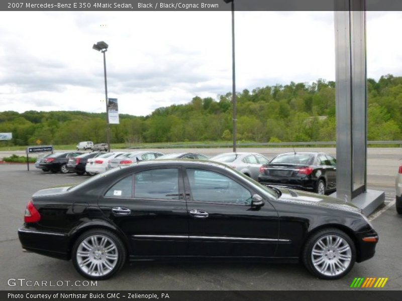 Black / Black/Cognac Brown 2007 Mercedes-Benz E 350 4Matic Sedan