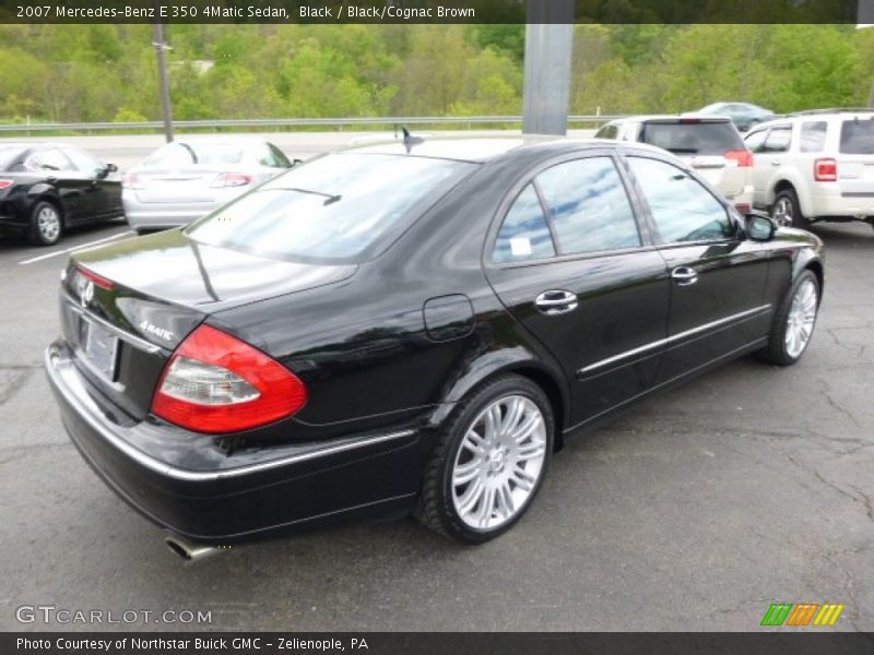 Black / Black/Cognac Brown 2007 Mercedes-Benz E 350 4Matic Sedan